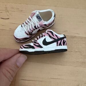 Mini collectible - nike dunk pro 2005 Zebra Print pink Sneakers